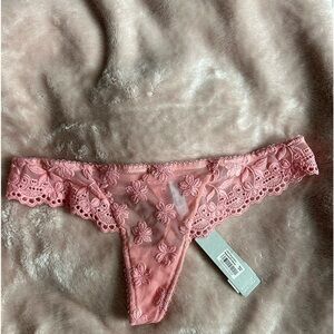Bagley Mishka, peach color thong Panty size small brand new with tags